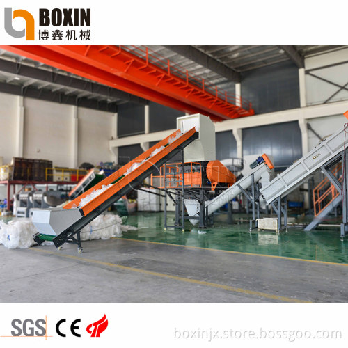 LDPE/HDPE Plastic Recycling Line for PE/PP Film Crushing and Washing